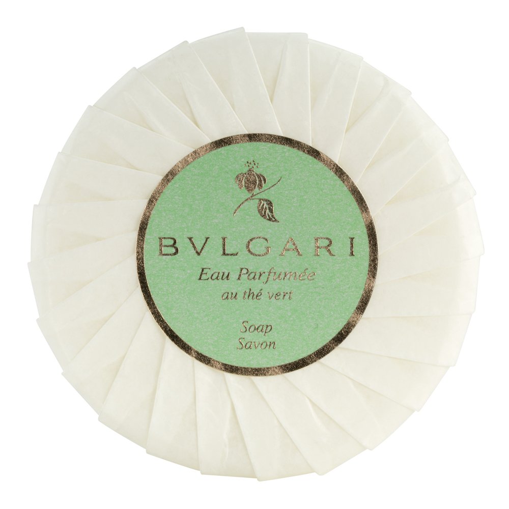 Bvlgari Bulgari Au the Vert Green Tea Pleated Soap - 75 Grams 2.6oz each Single - Brought to you by Luxe & Lark