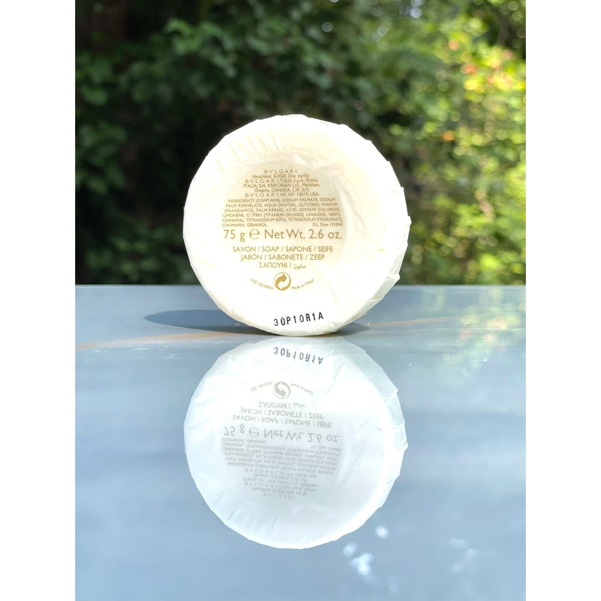 Bvlgari Bulgari Au the Vert Green Tea Pleated Soap - 75 Grams 2.6oz each Single - Brought to you by Luxe & Lark