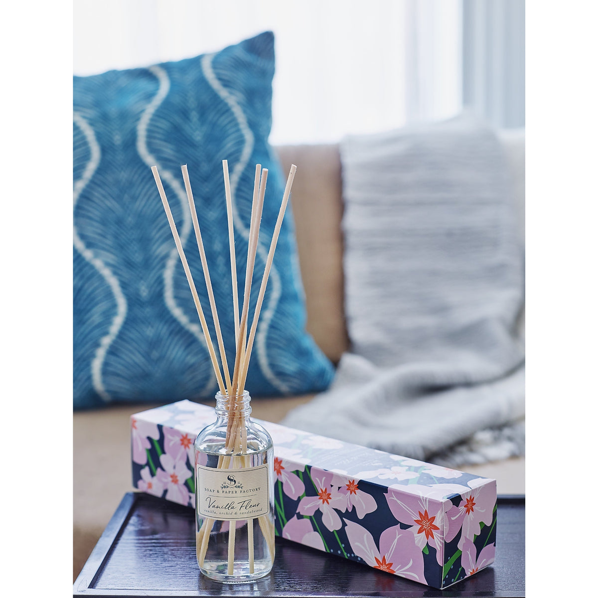 Soap &amp; Paper Factory Vanilla Fleur Reed Diffuser lasts up to 6 months - Brought to you by Luxe &amp; Lark