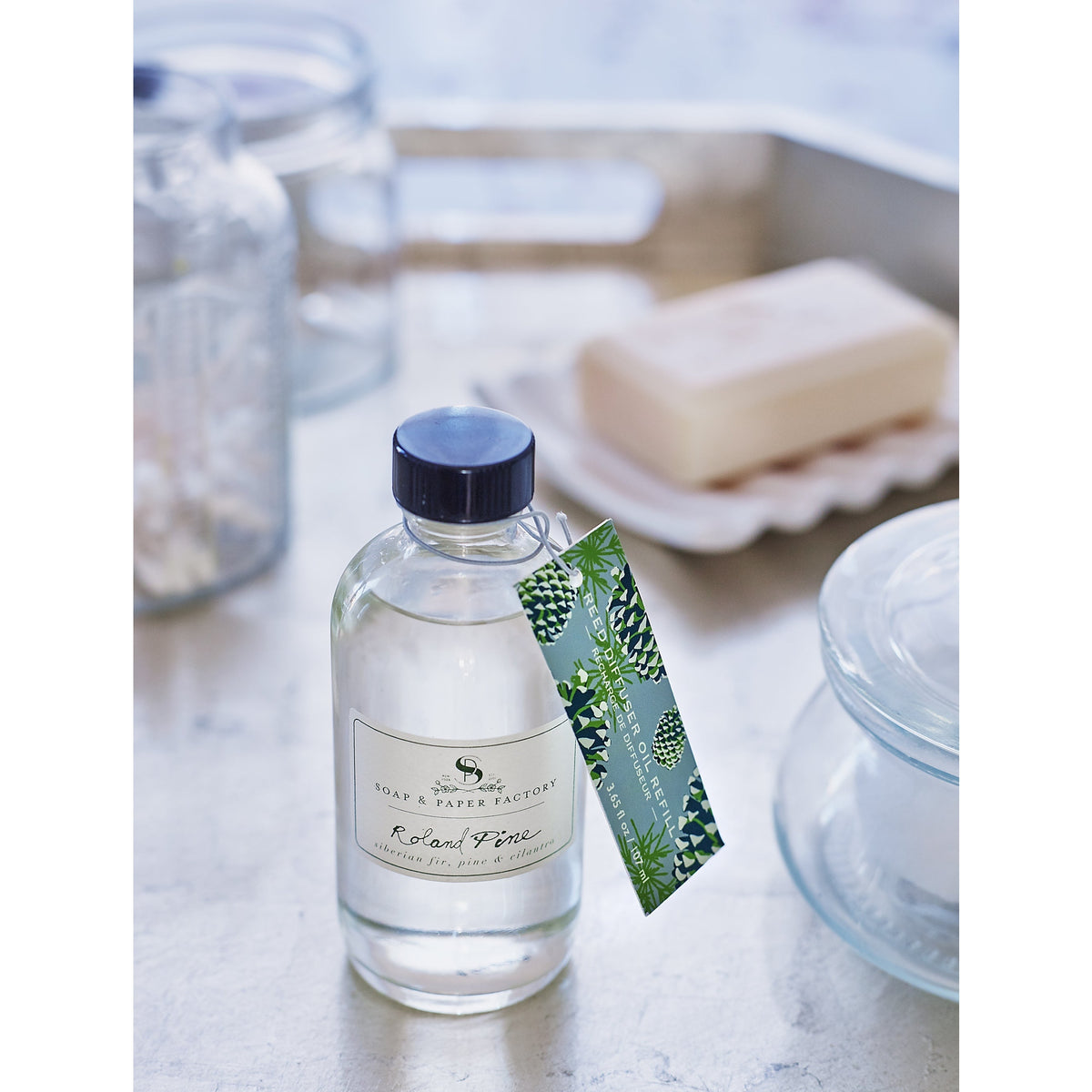 Soap & Paper Factory Roland Pine Reed Diffuser Refill 3.65oz lasts 6 months - Brought to you by Luxe & Lark