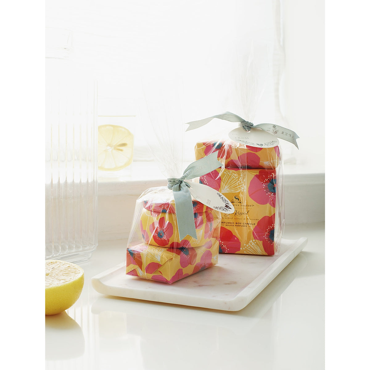 Soap &amp; Paper Factory Sun Kissed Single-Wick Candle 9.5oz &amp; Soap 5oz Gift Set burn time 65 hours - Brought to you by Luxe &amp; Lark