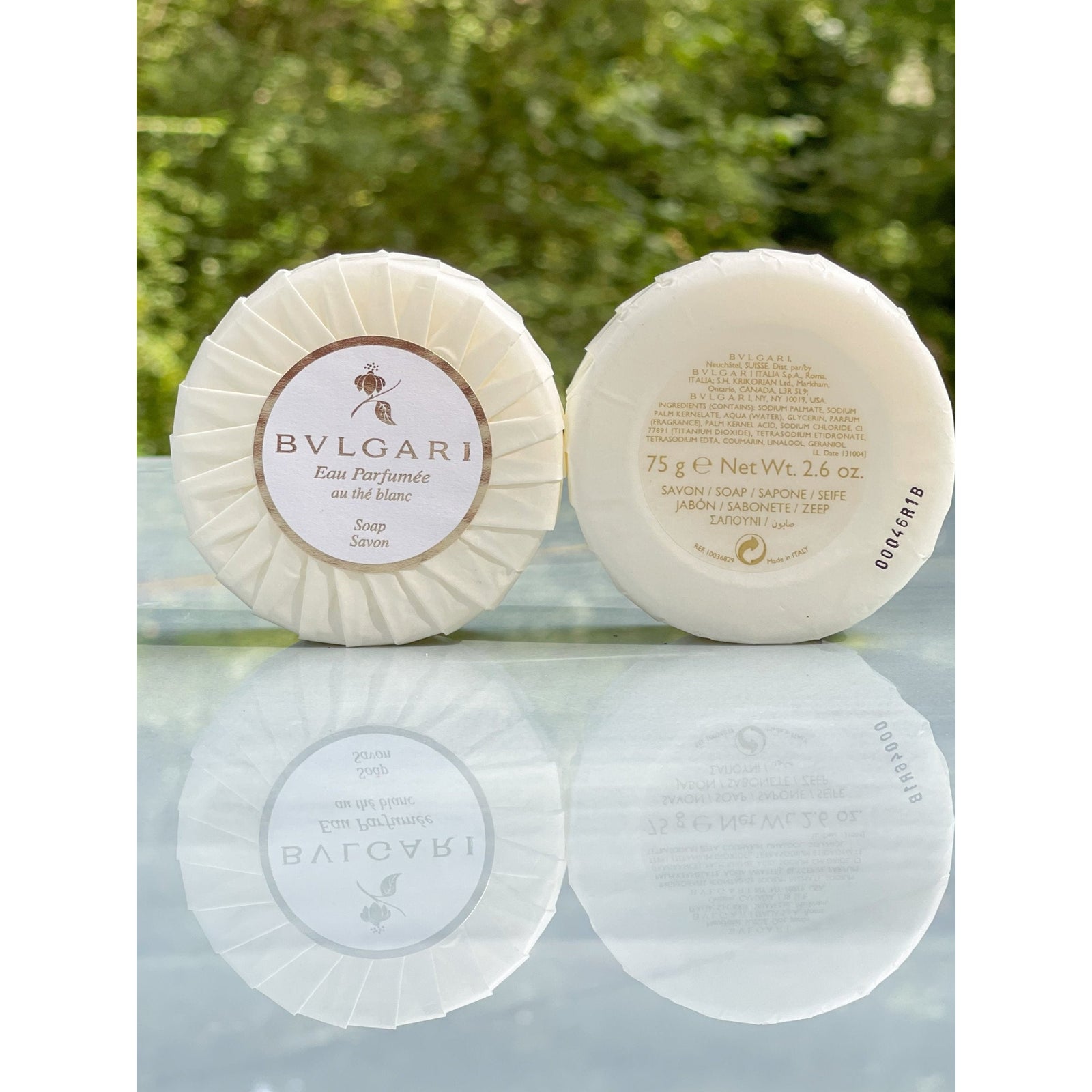 Bvlgari au the blanc White Tea 75g wrapped soap 2.6oz Single - Brought to you by Luxe & Lark