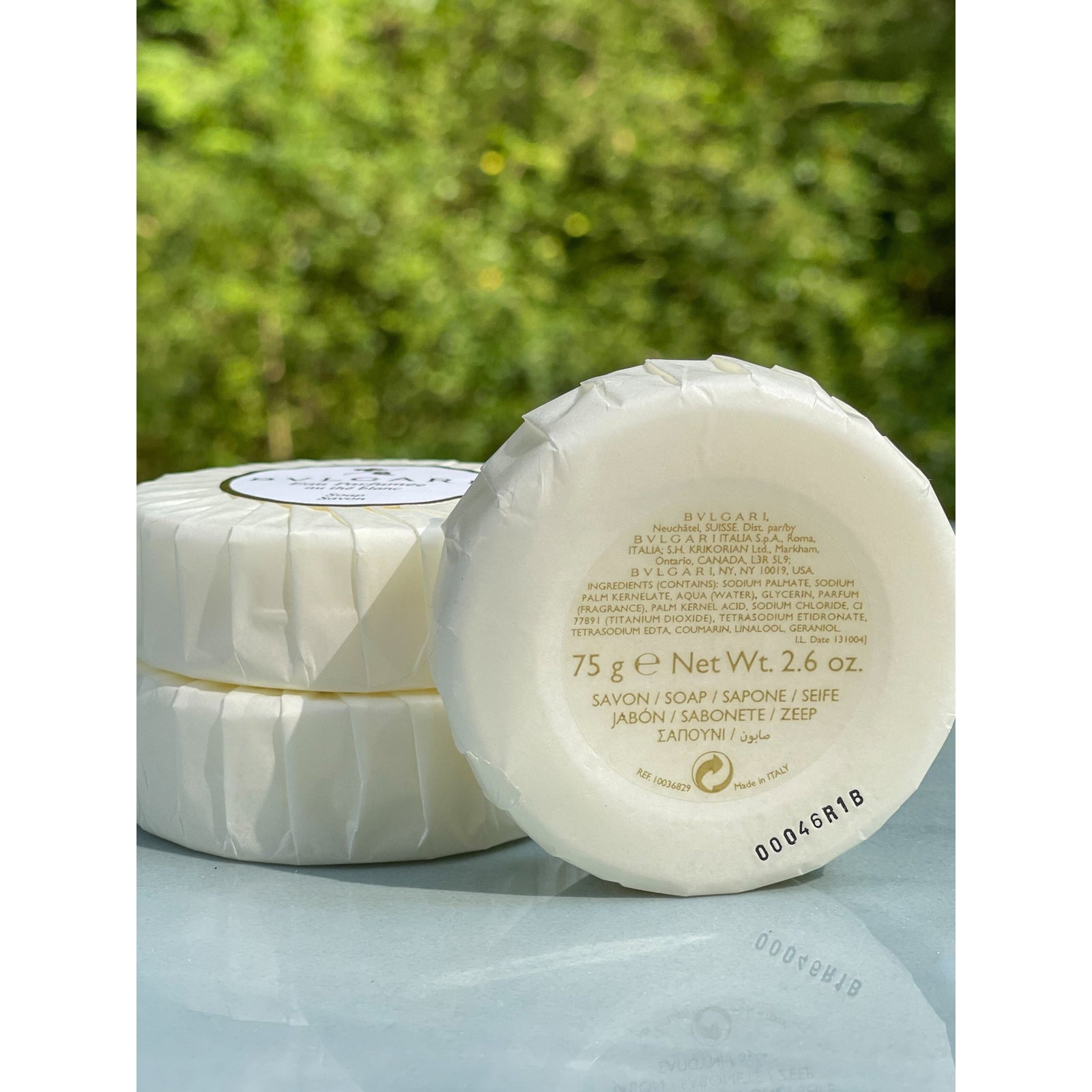 Bvlgari au the blanc White Tea 75g wrapped soap 2.6oz Single - Brought to you by Luxe & Lark