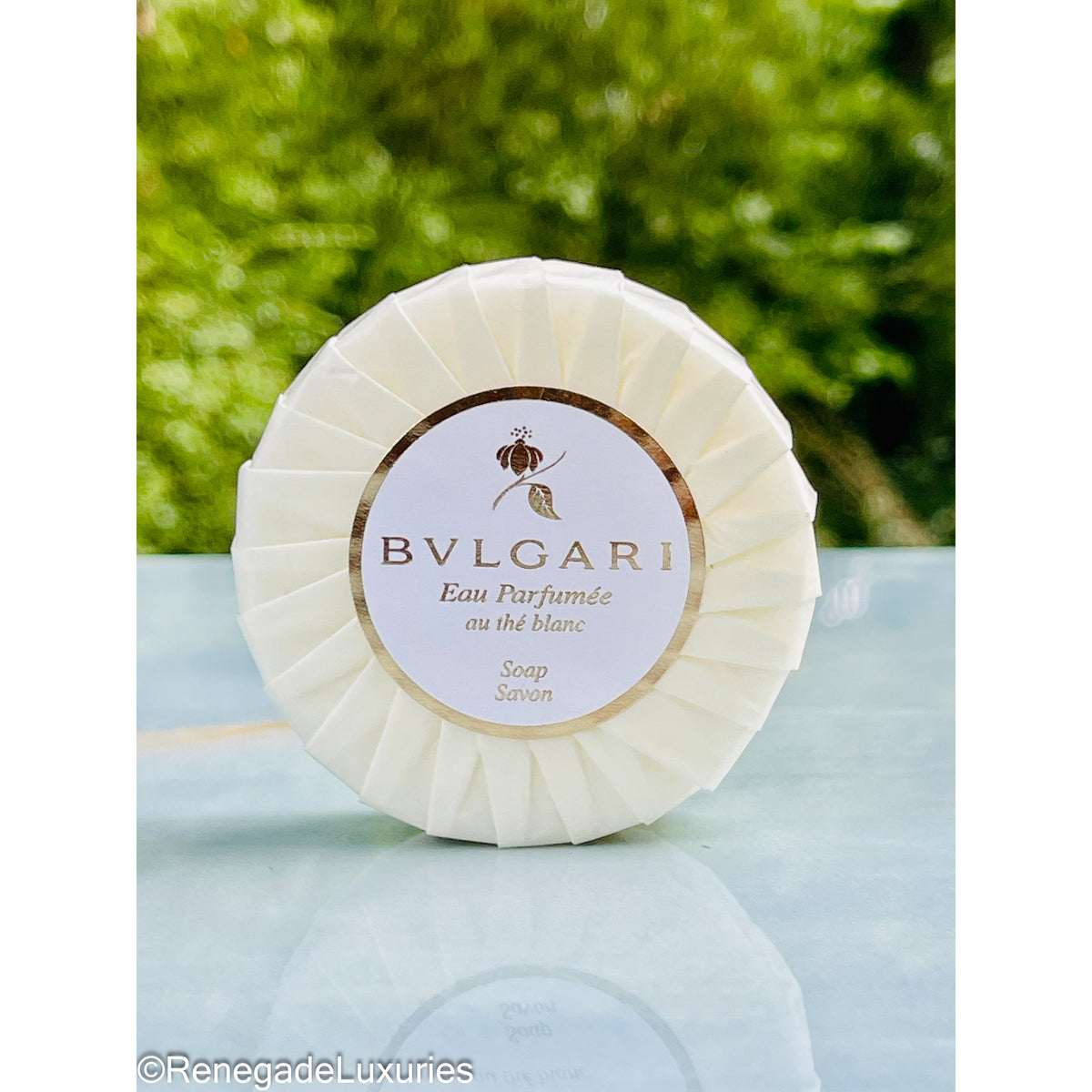 Bvlgari Bulgari Au The Blanc White Tea Pleated Soap set of 6 50g 1.7oz - Brought to you by Luxe &amp; Lark
