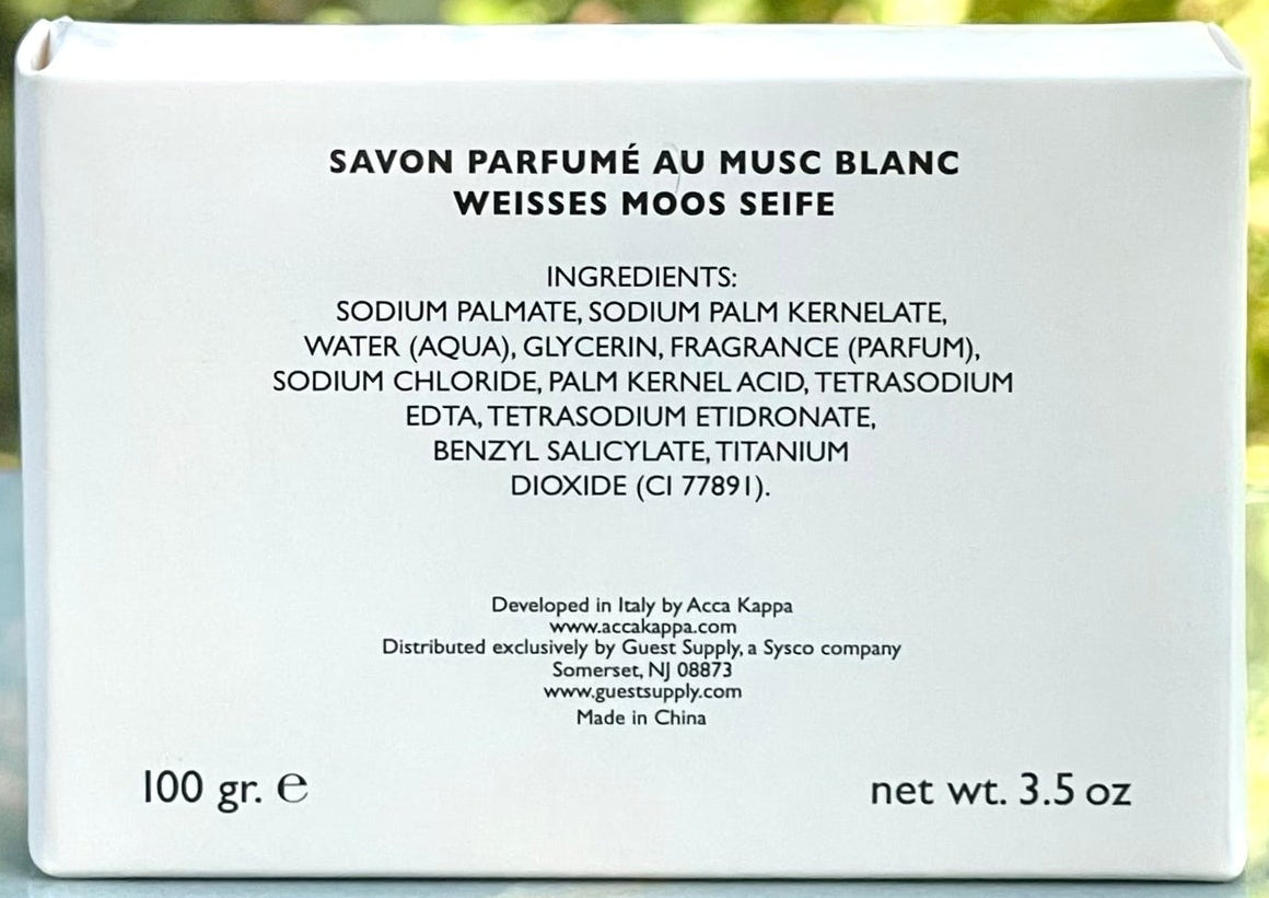 ACCA KAPPA Bar soap, White Moss 3.5 oz 100 g - Brought to you by Luxe & Lark