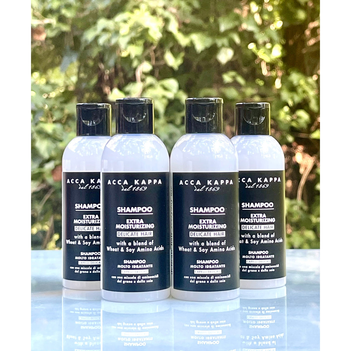 Acca Kappa White Moss Hair Shampoo 75 ml Travel Bottles Set of 4 - Brought to you by Luxe & Lark