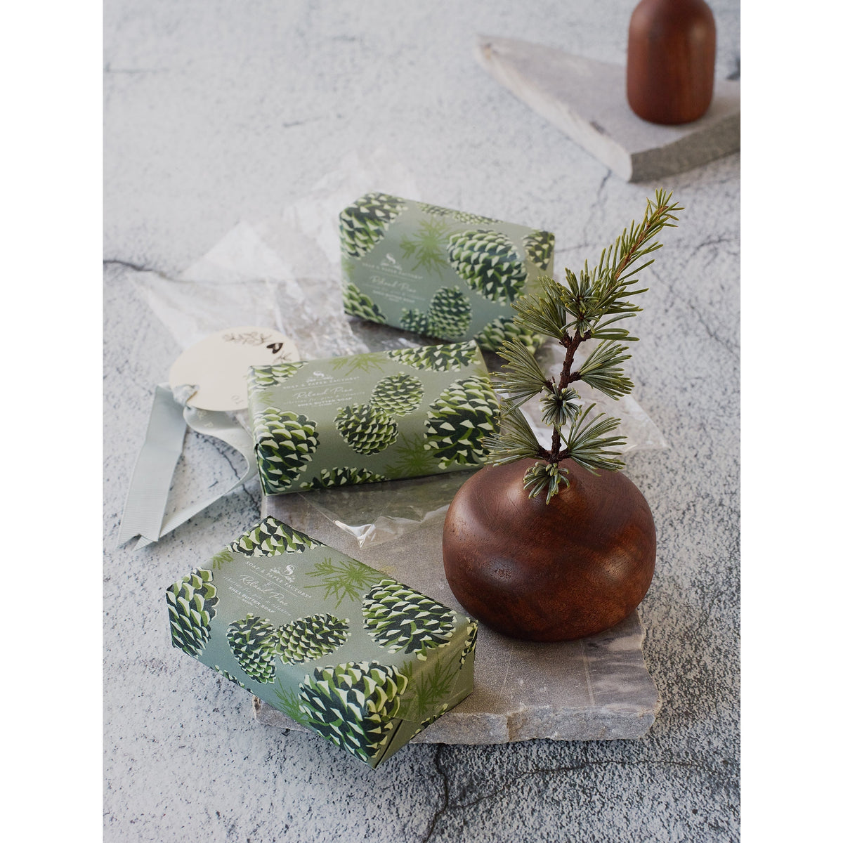 Soap & Paper Factory Roland Pine Soap Trio 5oz st of 3 - Brought to you by Luxe & Lark