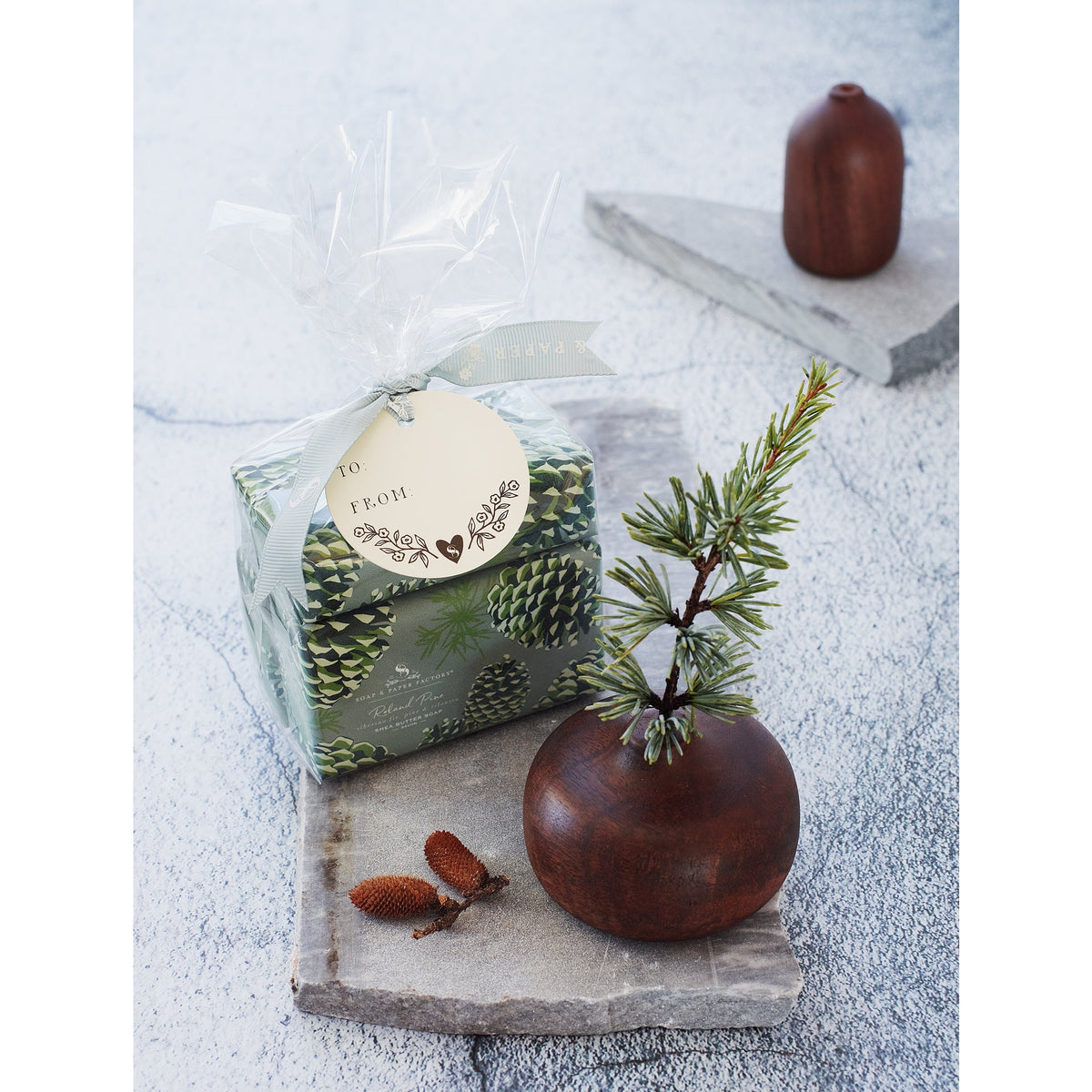 Soap & Paper Factory Roland Pine Soap Trio 5oz st of 3 - Brought to you by Luxe & Lark