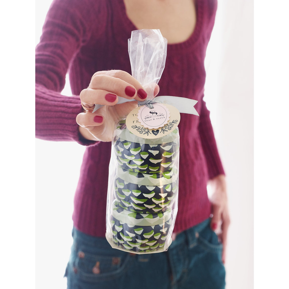 Soap & Paper Factory Roland Pine Small Tin Candle Trio Gift Set of 3, 3oz burn time 18 hours - Brought to you by Luxe & Lark