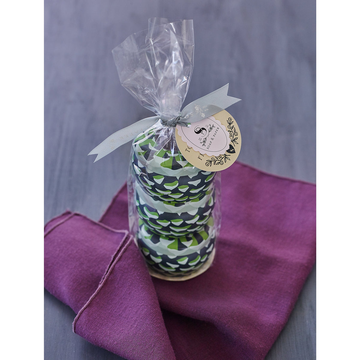 Soap & Paper Factory Roland Pine Small Tin Candle Trio Gift Set of 3, 3oz burn time 18 hours - Brought to you by Luxe & Lark