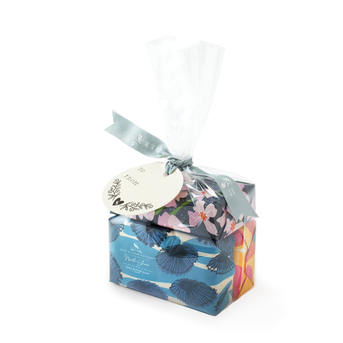 Soap &amp; Paper Factory Shea Butter Soap Trio Gift Set of 3, Sun Kissed Citrus, North Shore, Vanilla Fleur 5oz each - Brought to you by Luxe &amp; Lark