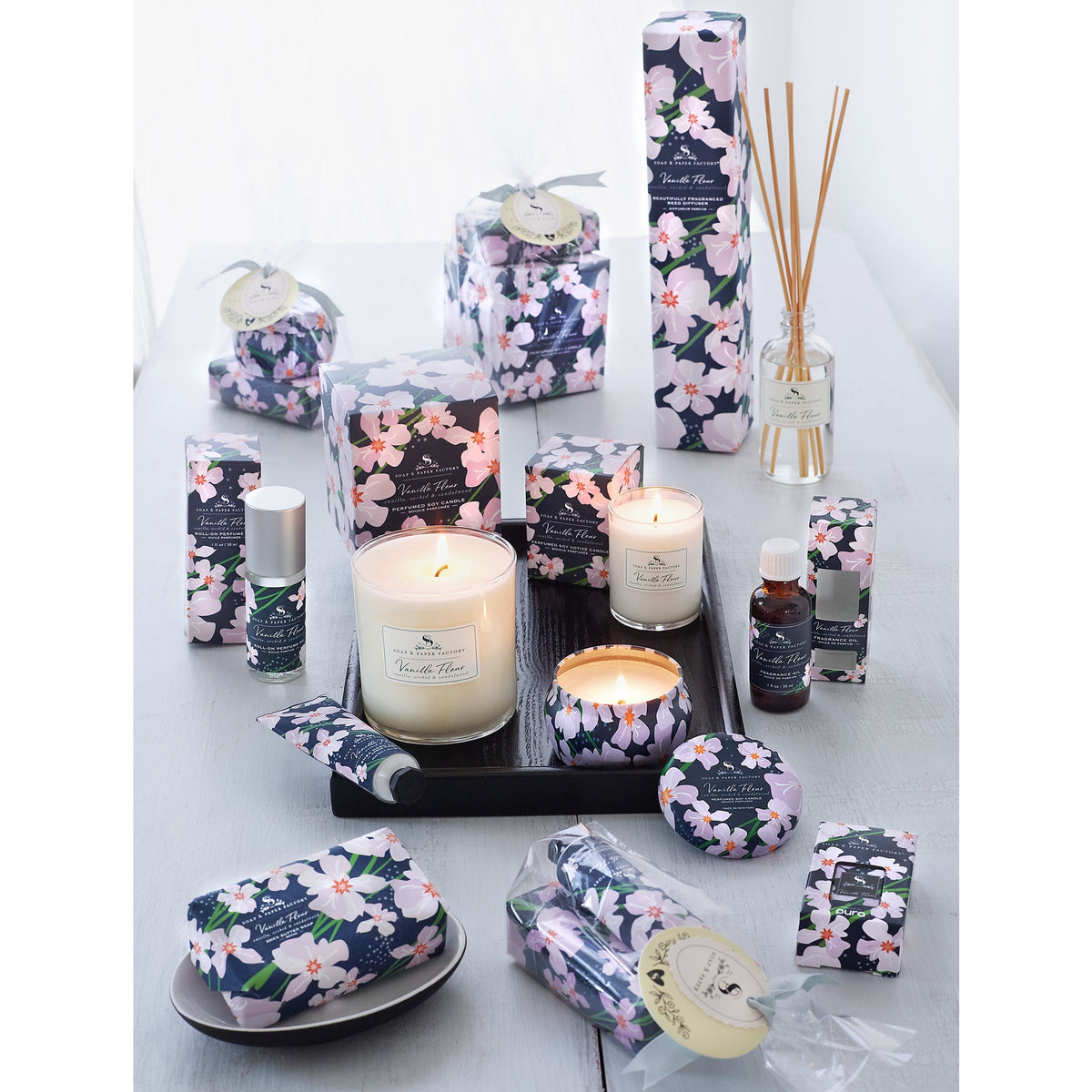 Soap &amp; Paper Factory Vanilla Fleur Reed Diffuser lasts up to 6 months - Brought to you by Luxe &amp; Lark