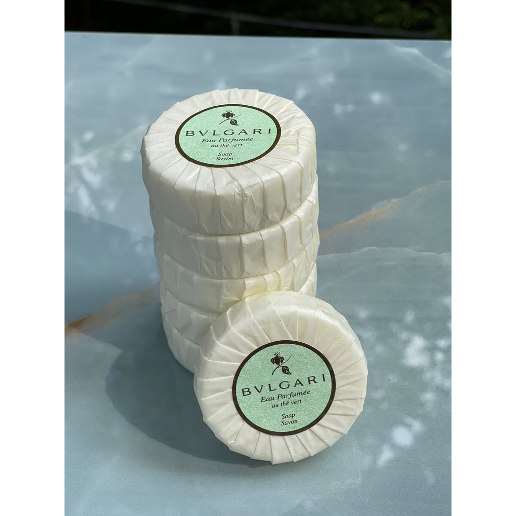 Bvlgari Bulgari Au the Vert Green Tea Pleated Soap, Set of Bars