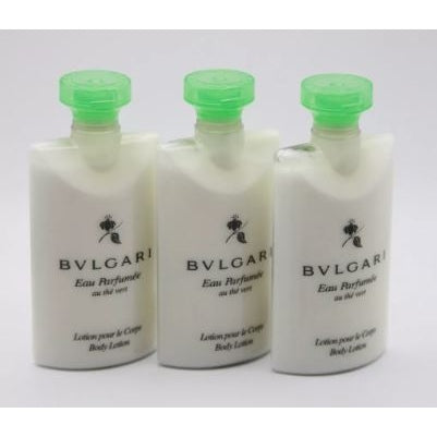Bvlgari Au The Vert Green Tea Lotion, Travel Size Bottle set of 3 2.5oz 75ml each - Brought to you by Luxe & Lark