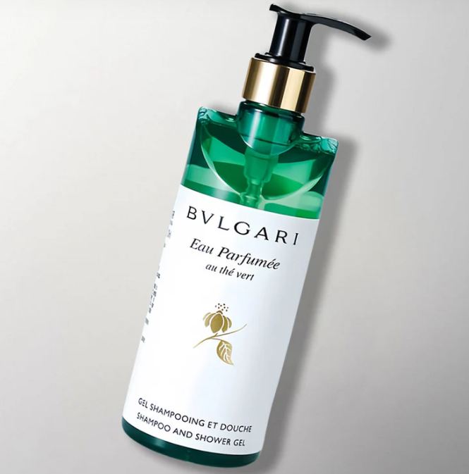 Bvlgari Au The Vert Green Tea Shampoo Combo Shower Gel, Body Wash, Full Retail Size 10.1 oz / 300 ML