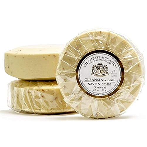 Gilchrist & Soames English Spa Oatmeal Cleansing Bar Trio Soaps - Set of 3, 2.8 Ounces Each - Brought to you by Luxe & Lark