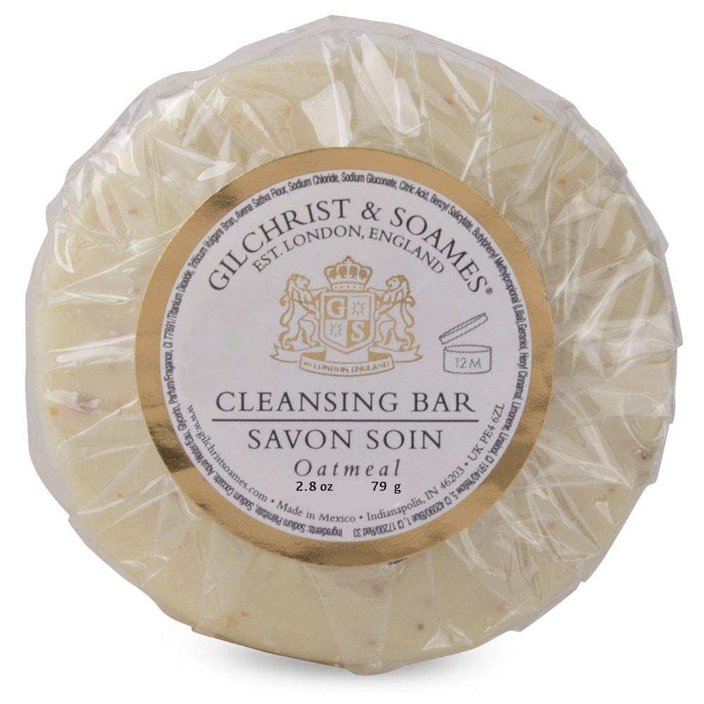 Gilchrist & Soames English Spa Oatmeal Cleansing Bar Trio Soaps - Set of 3, 2.8 Ounces Each - Brought to you by Luxe & Lark
