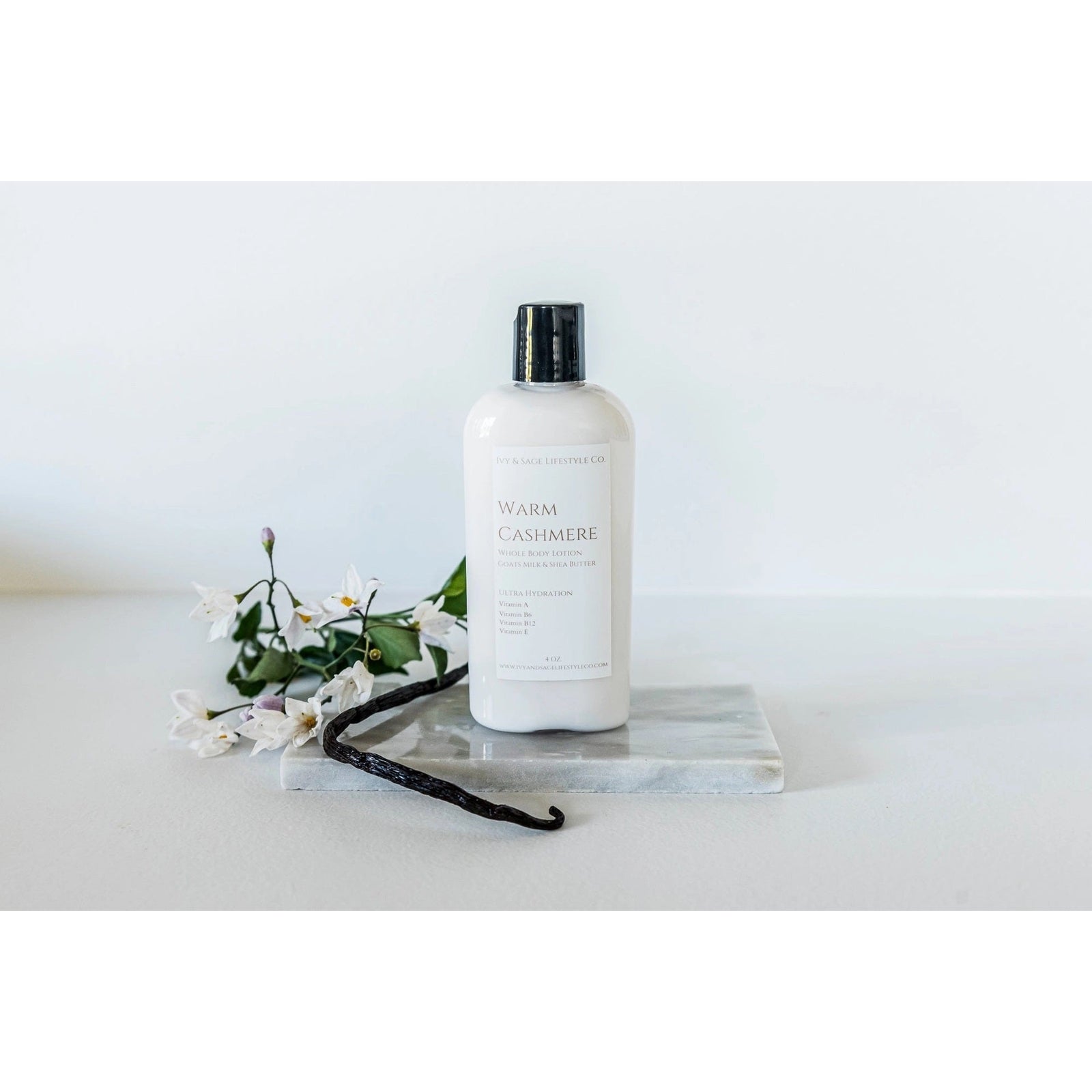 Warm Cashmere body lotion shea butter goats milk & honey 4oz or 8oz - Brought to you by Luxe & Lark