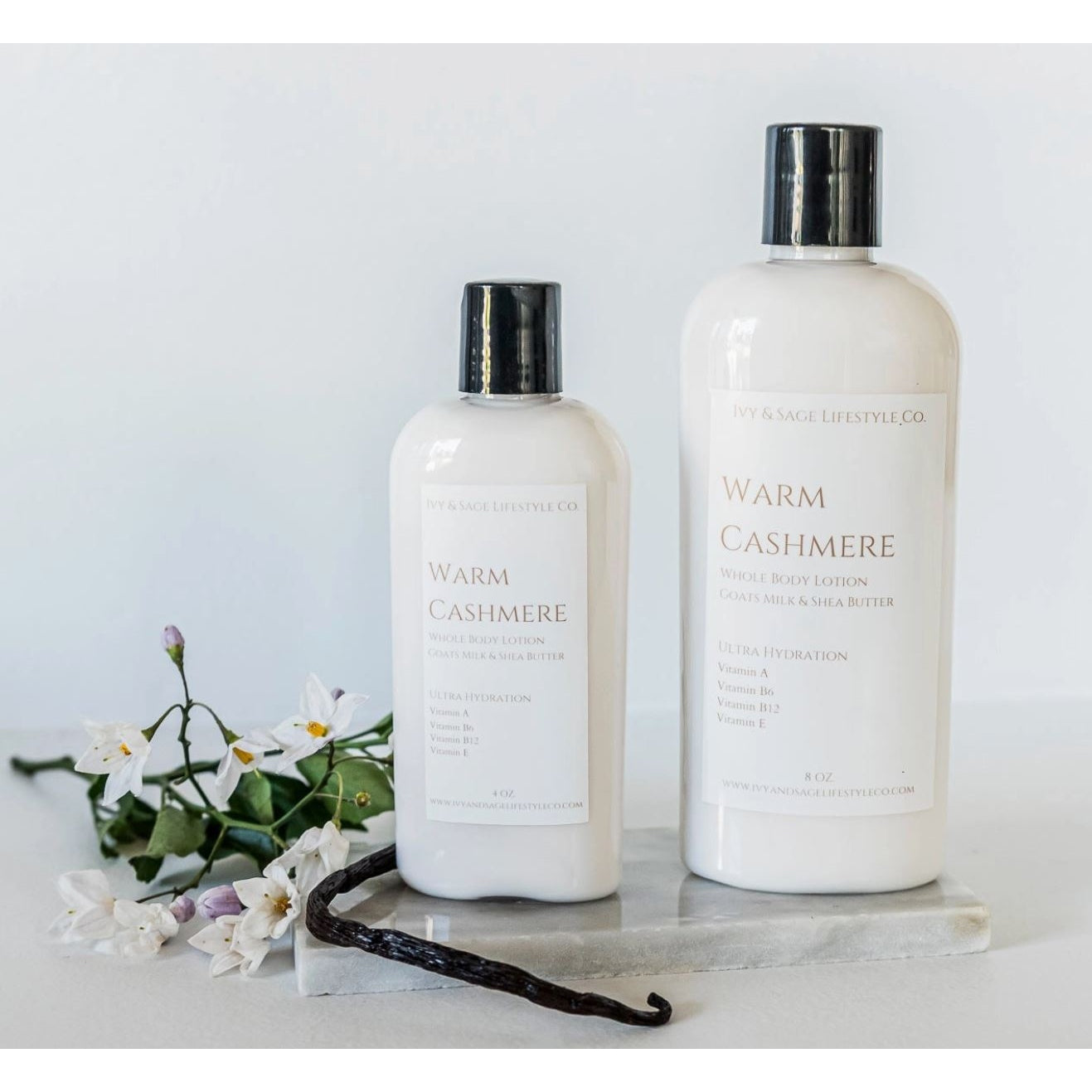 Warm Cashmere body lotion shea butter goats milk & honey 4oz or 8oz - Brought to you by Luxe & Lark