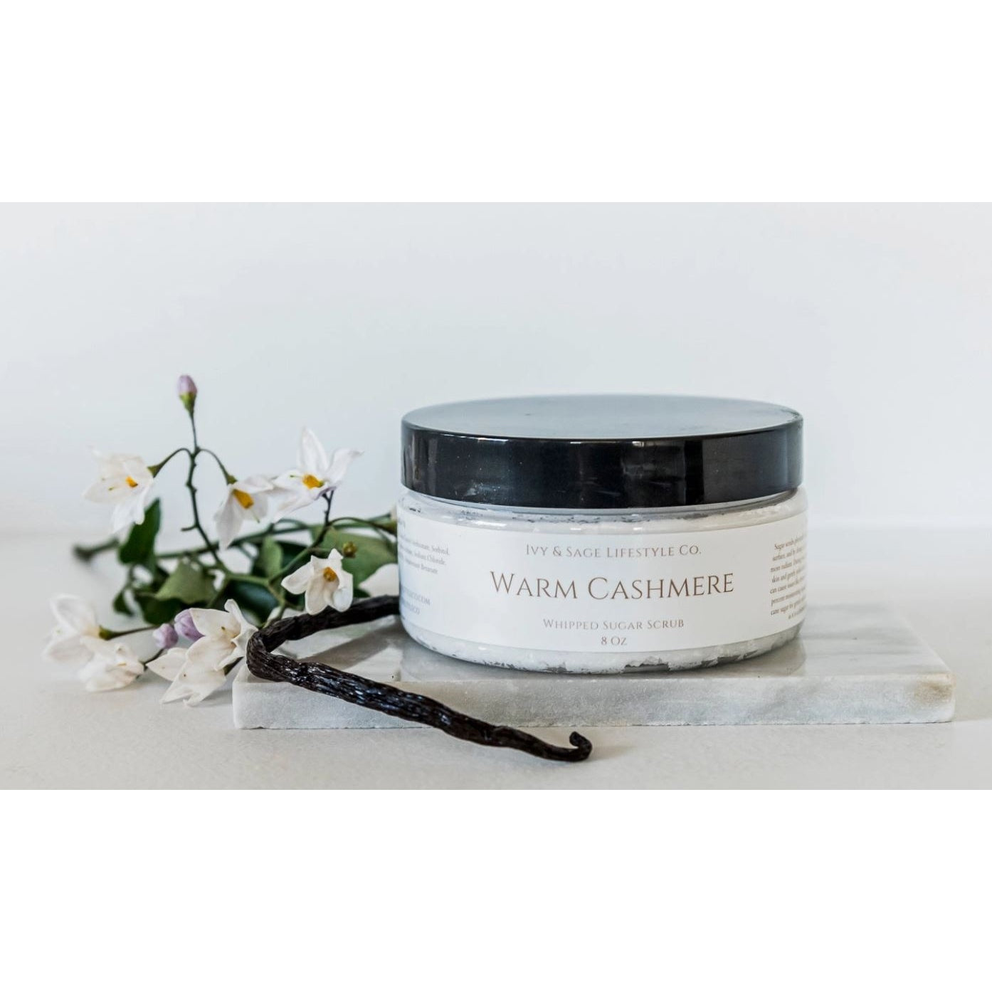 Ivy & Sage Warm Cashmere Sugar Scrub Whipped Exfoliating Moisturizing 8oz - Brought to you by Luxe & Lark