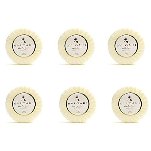 Bvlgari Au the Blanc White Tea Luxury Pleated Soap 75g 2.6oz Set of 6 - Brought to you by Luxe & Lark
