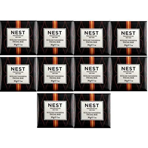 NEST FRAGRANCES Sicilian Tangerine Facial Soap, 30 Grams 1 Ounce Set of 10 - Brought to you by Luxe & Lark